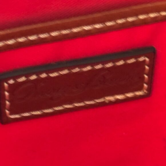 Dooney & Bourke Black & Brown Leather Pebbled Tote Bag With Double Handles - Picture 10 of 13